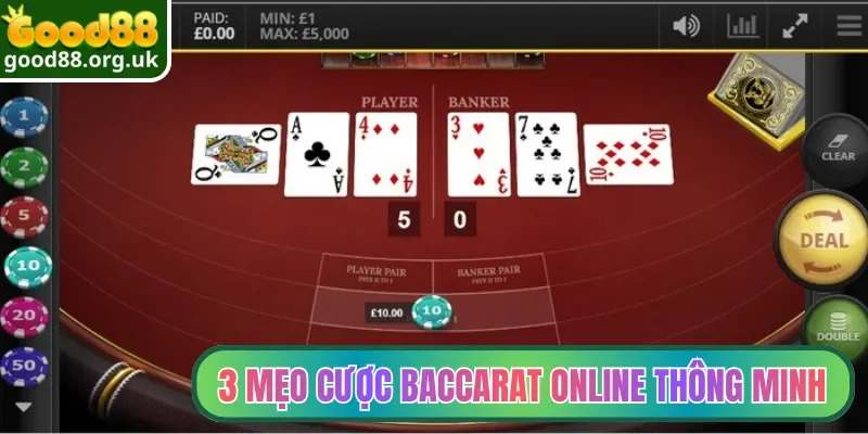 3 mẹo cược Baccarat online thông minh